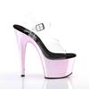 Pleaser - ADORE708 Sandaal met enkelband, Paaldans schoenen - Paaldans schoenen - Zwart/Roze Product image